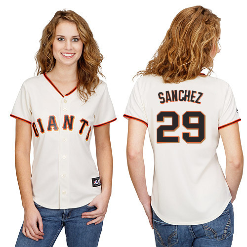 Hector Sanchez #29 mlb Jersey-San Francisco Giants Women's Authentic Home White Cool Base Baseball Jersey